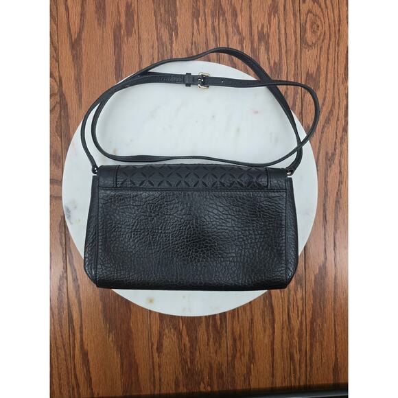 Kate Spade Classic Chic Perri Lane Greer Black Leather Laser Cutout Crossbody